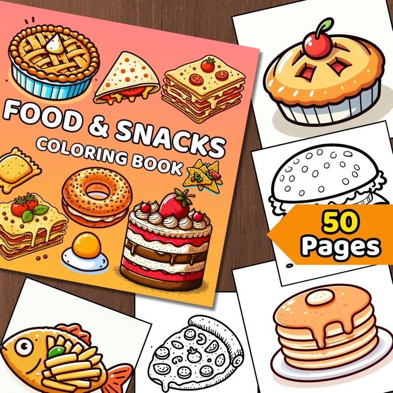 Pack Libro para Pintar FOOD Y SNACK