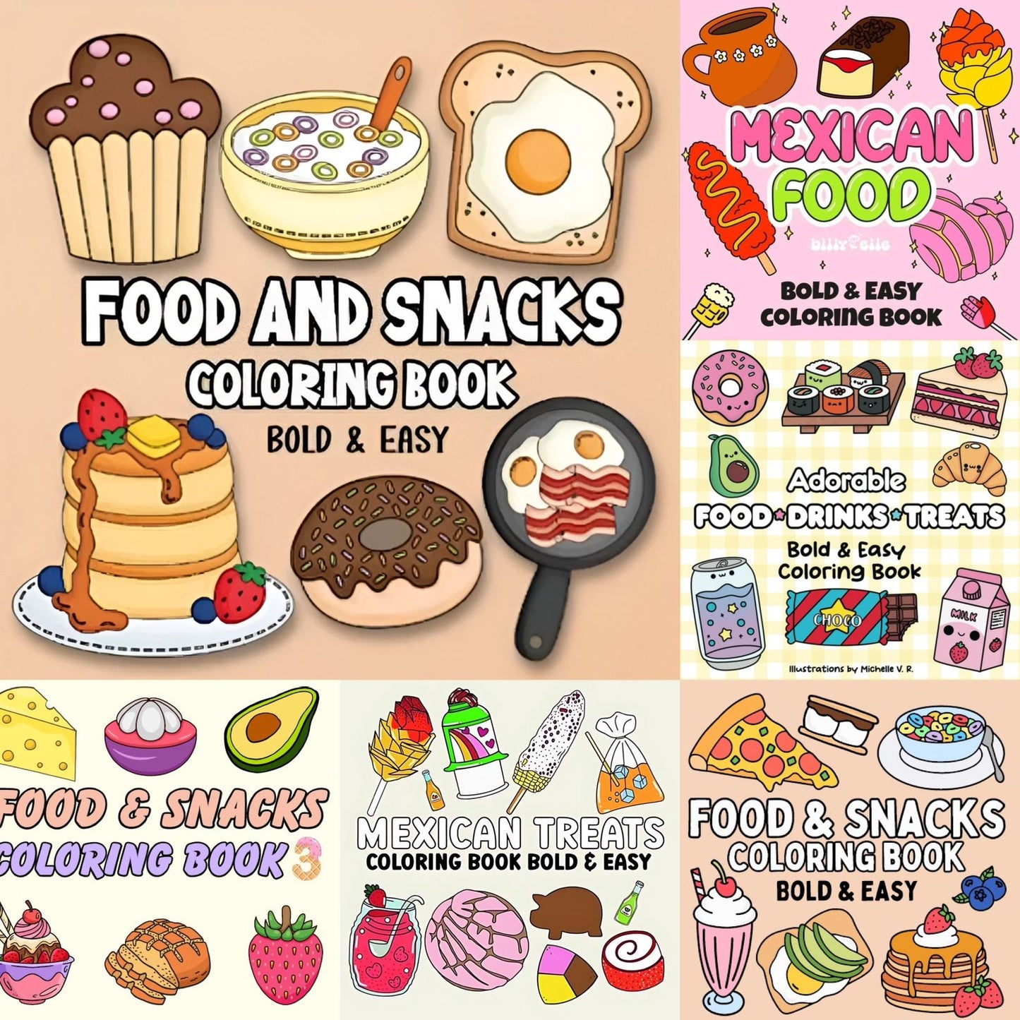 Pack Libro para Pintar FOOD Y SNACK